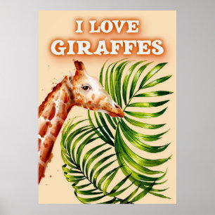 Poster Girafa Lover I Love Girafes