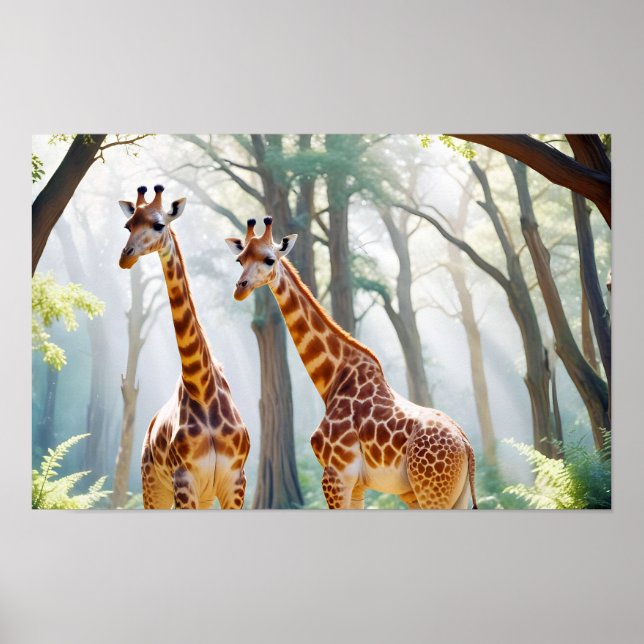 Poster Girafa Natureza Animal (Frente)