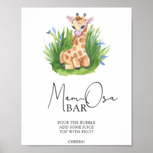 Poster Girafa Selvagem - Bar da Mamãe-osa