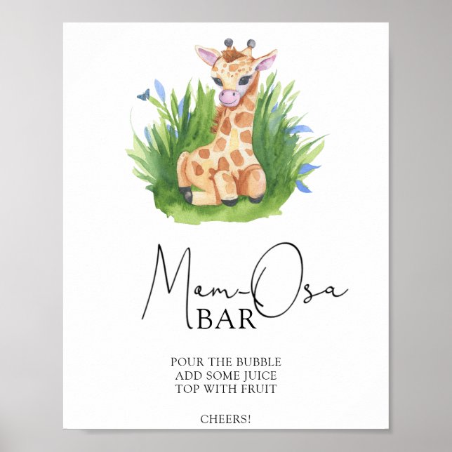 Poster Girafa Selvagem - Bar da Mamãe-osa (Frente)