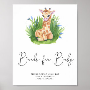 Poster Girafa Selvagem - livros para bebê