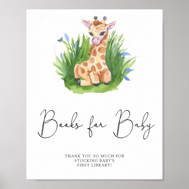 Poster Girafa Selvagem - livros para bebê (Frente)