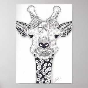 Pôster Girafa sem redução