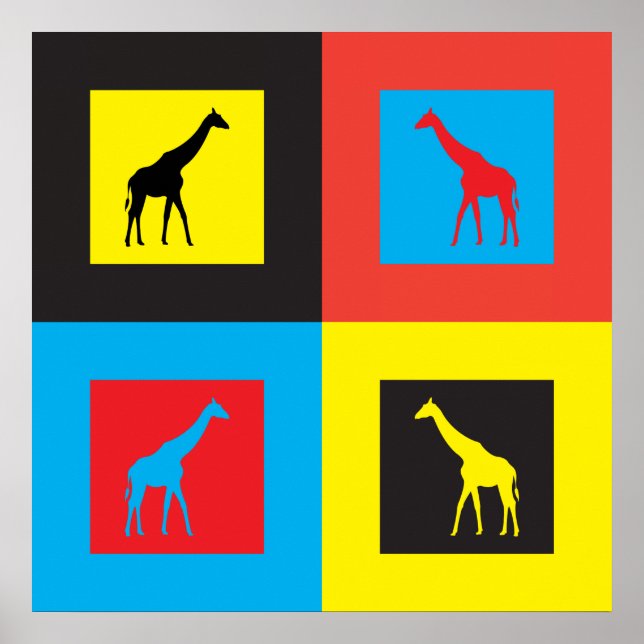 Pôster Girafas Coloridas (Frente)