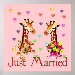Poster Girafas do casamento