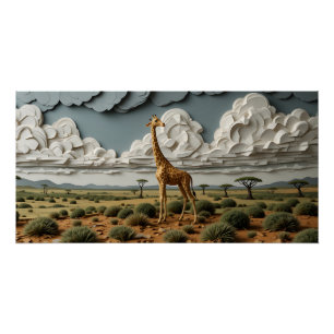 Pôster Girafas em Savana