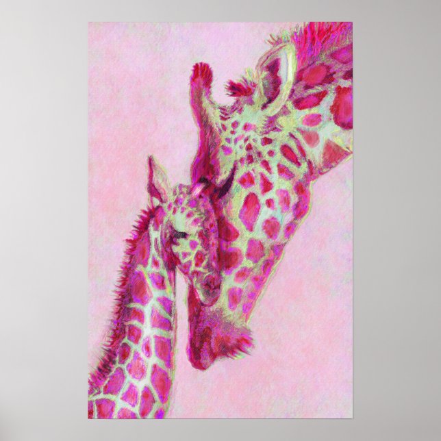 Poster girafas rosa (Frente)