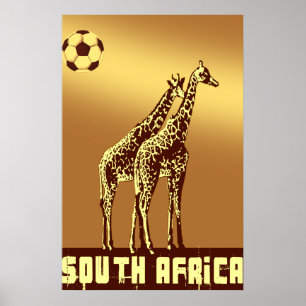 Poster Girafas Sunset África do Sul Futebol Safari