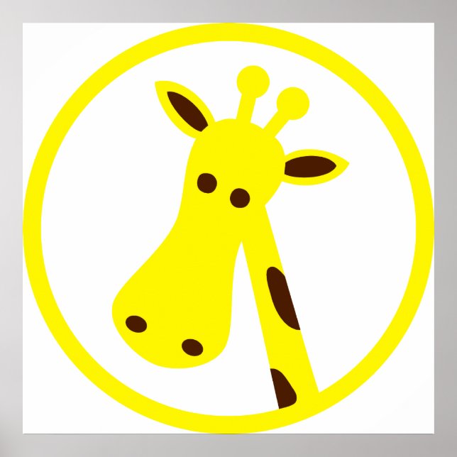Pôster Giraffe Head (Frente)