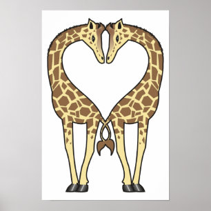 Pôster Giraffe Love