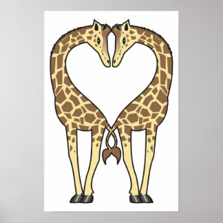 Pôster Giraffe Love