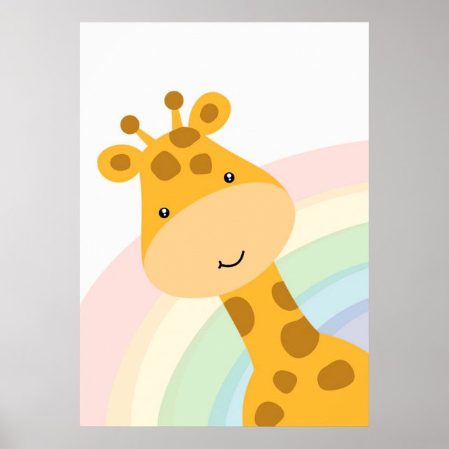 Poster Giraffe Lover Cute Giraffe Peeking (Frente)