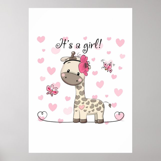 Poster Giraffe Lover É Uma Girafa (Frente)