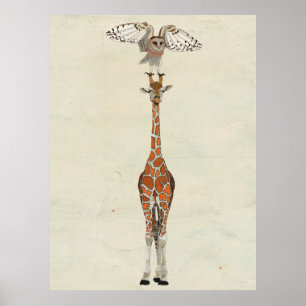 Poster GIRAFFE & OWL Art