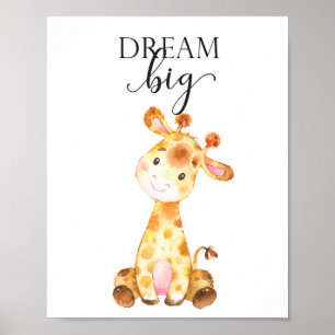 Poster Giraffe Safari Nursery Wall Art Bebês-Presente
