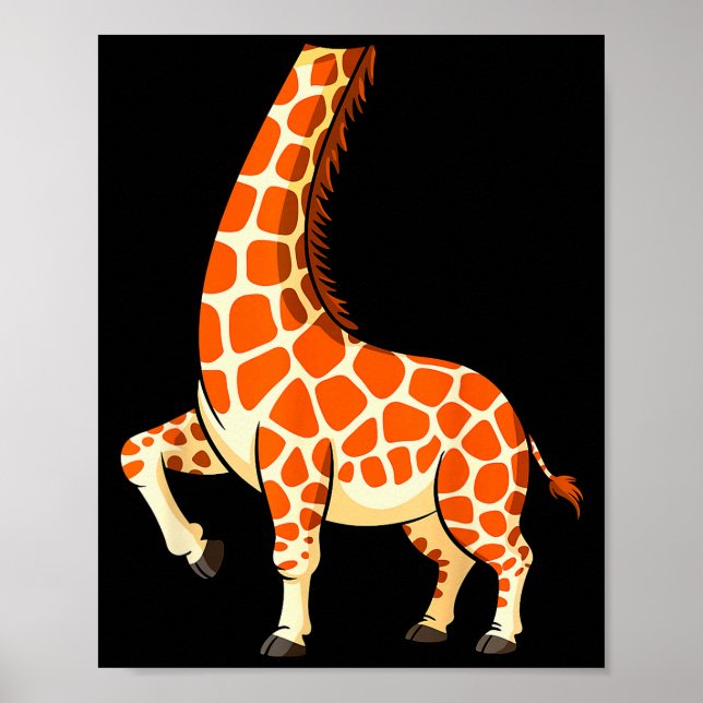 Poster Giraffe Shirt Adult Men Women Kids Giraffe Costume (Frente)