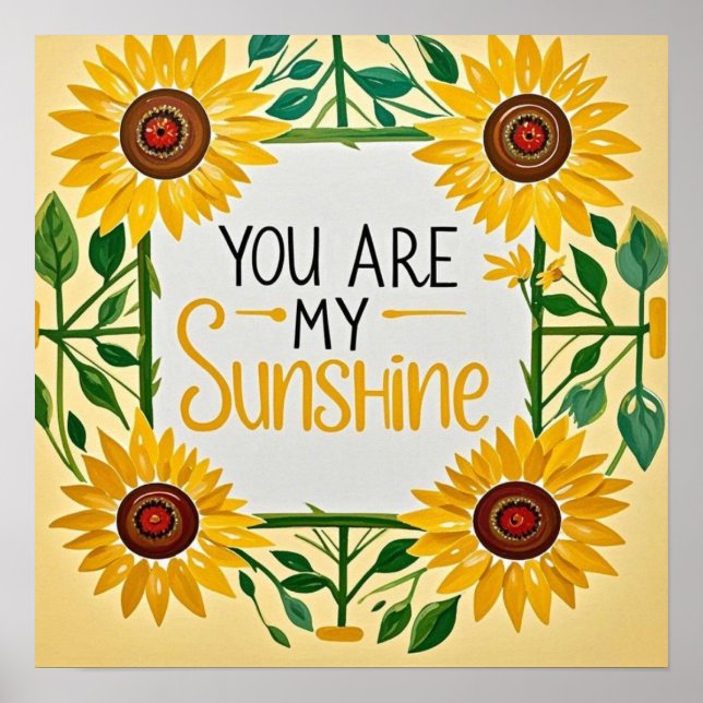 Poster Girassóis Brancos, Você É Meu Sol (Frente)