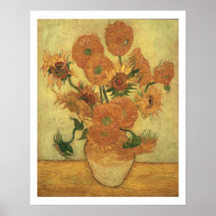 Poster Girassóis de Vincent van Gogh  , 1889