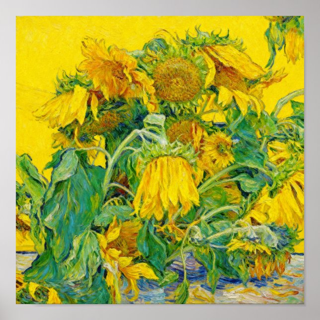 Poster Girassóis Depois de Van Gogh (Frente)