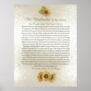 Poster Girassóis dos DESIDERATA
