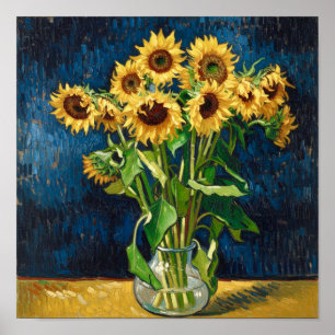 Poster Girassóis em um Vaso Depois de Van Gogh
