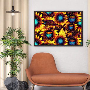 Poster Girassóis luminosos