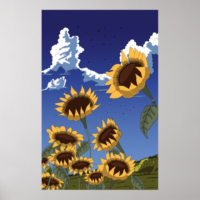 Poster Girassóis no Verão (Frente)