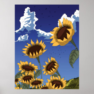 Poster Girassóis no Verão