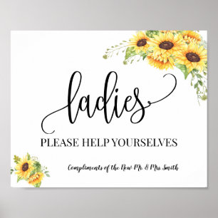 Poster Girassóis recepções de casamento de poeiras