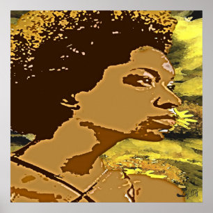 Pôster girassol de oco