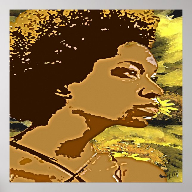 Pôster girassol de oco (Frente)