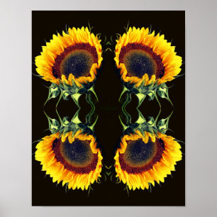 Poster Girassol Em Arte De Flor De Abstrato Sunshine