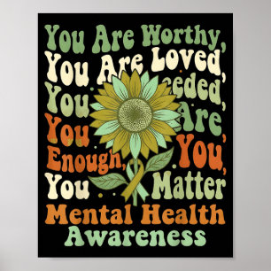 Poster Girassol esperança saúde mental conscientização sã