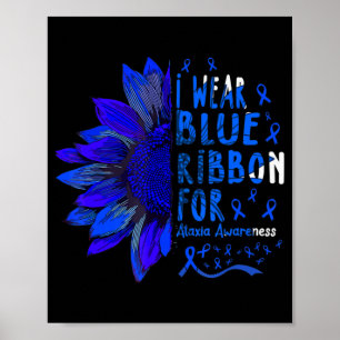 Poster Girassol Eu Visto Fita Azul para Sensibilização At