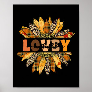 Poster Girassol Leopardo Um Lovey Grato Dia de Ação de Gr