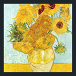 Pôster girassol por Vincent Van Gogh, post impressionista<br><div class="desc">girassol por Vincent Van Gogh, pintor post impressionista, vintage, óleo na canvas</div>