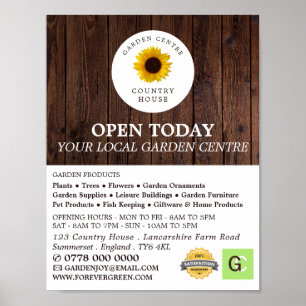 Poster Girassol Russo, Centro de Jardinagem, Horticulturi