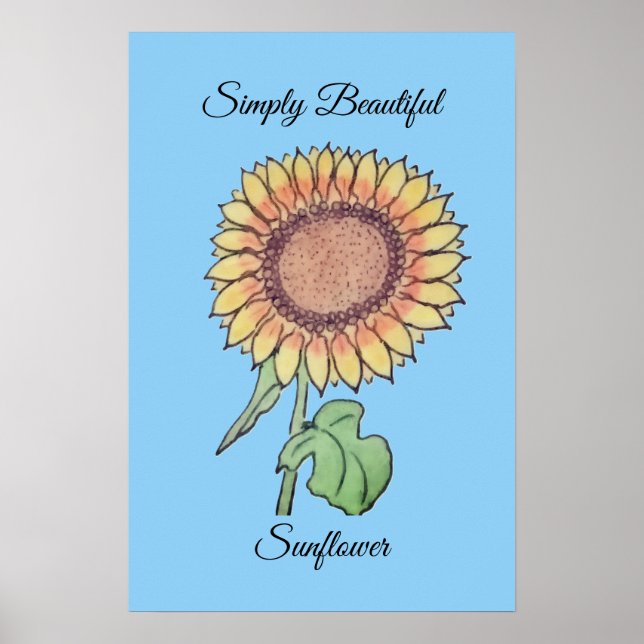 Poster Girassol Simplesmente Bonito (Frente)