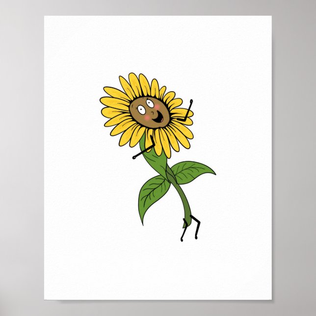 Poster Girassol, tema de flor (Frente)