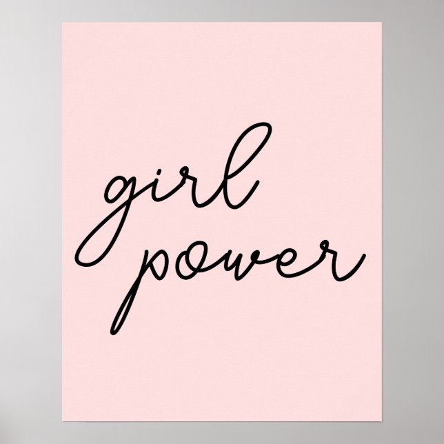 Poster Girl Gang Cute Pink Girl Power Modern Feminist Des (Frente)