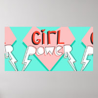 Girl power. Cute design with bright graphic slogan