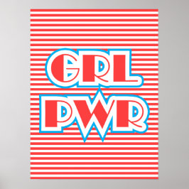 Poster Girl Power, Grl Pwr, versão vermelha