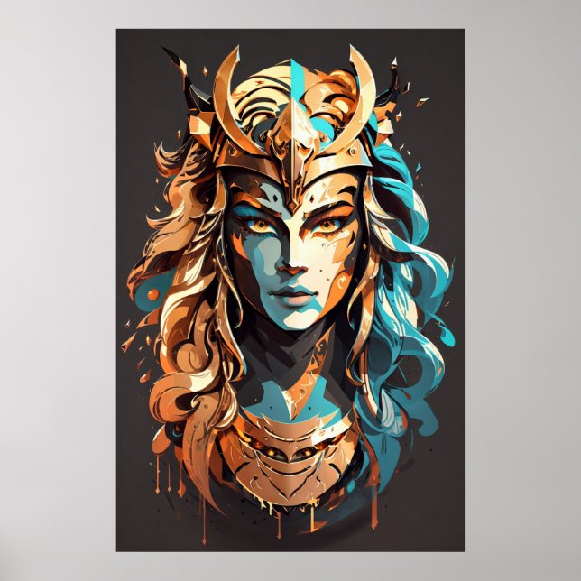 Poster Girl Power: Mulher Guerreira v02 (Frente)