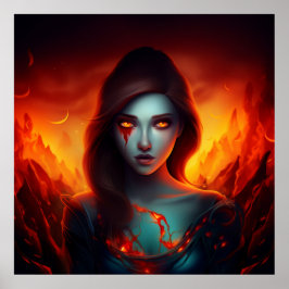 Poster Girl with Fire