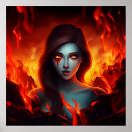 Poster Girl with Fire