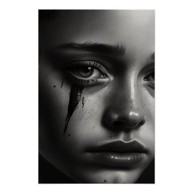 Pôster Girl with tears (Frente)