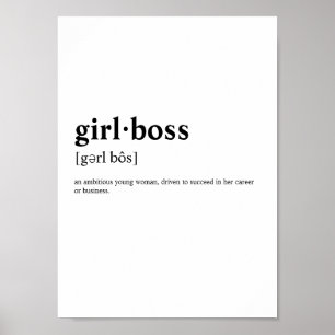 Pôster Girlboss - significado do dicionário