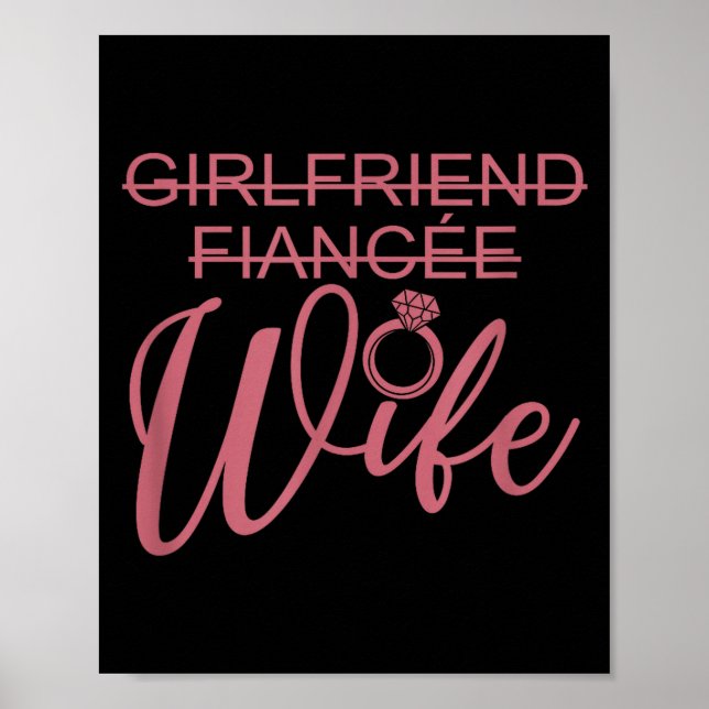 Poster Girlfriend Fiancée Wife, Married Engagement Weddin (Frente)