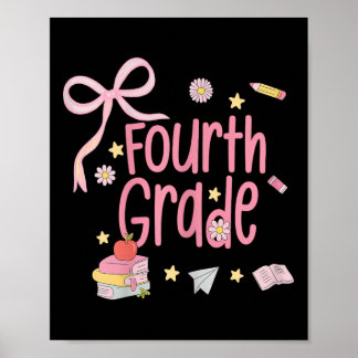 Poster Girls Fourth Grade Coquette Bow Pink Preppy Ck To