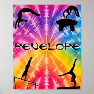 Poster Girls Gymnastics Rainbow Tie-Dye